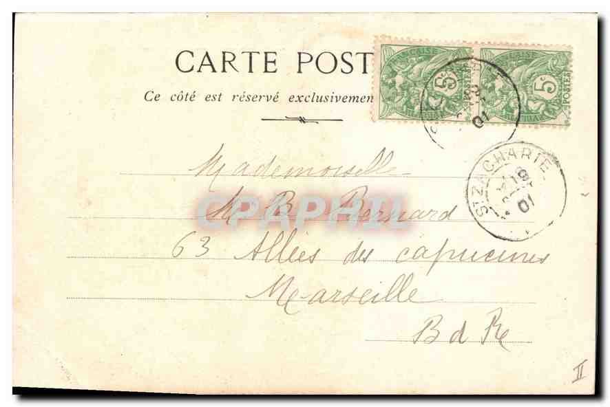 CPA La Sainte Baume Montee de la grotte — Verso