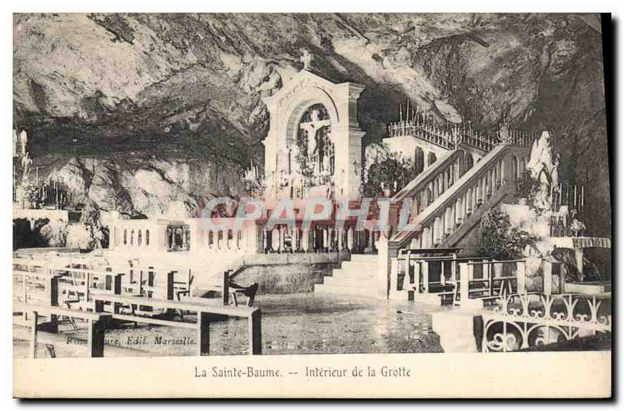 CPA La Sainte Baume Interieur de la Grotte