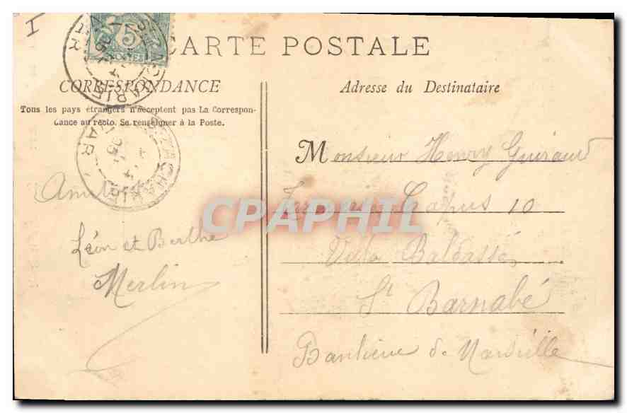 CPA La Sainte Baume Le St Pilon et la Grotte — Rückseite