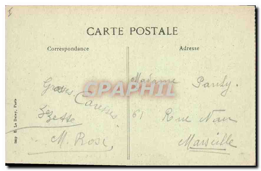CPA La Sainte Baume La Grotte — Verso