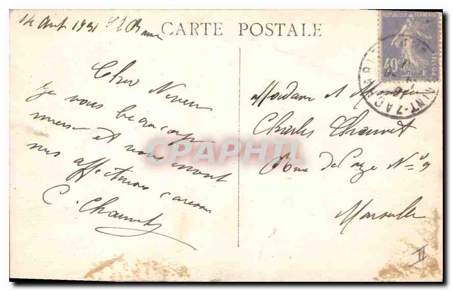 CPA La Sainte Baume Le grand chene dans la foret — Verso