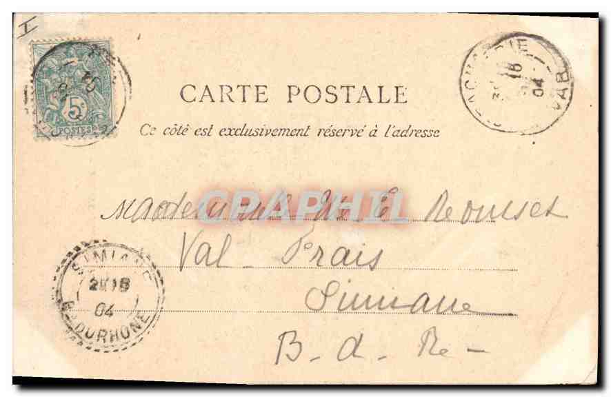 CPA La Sainte Baume La Foret — Verso