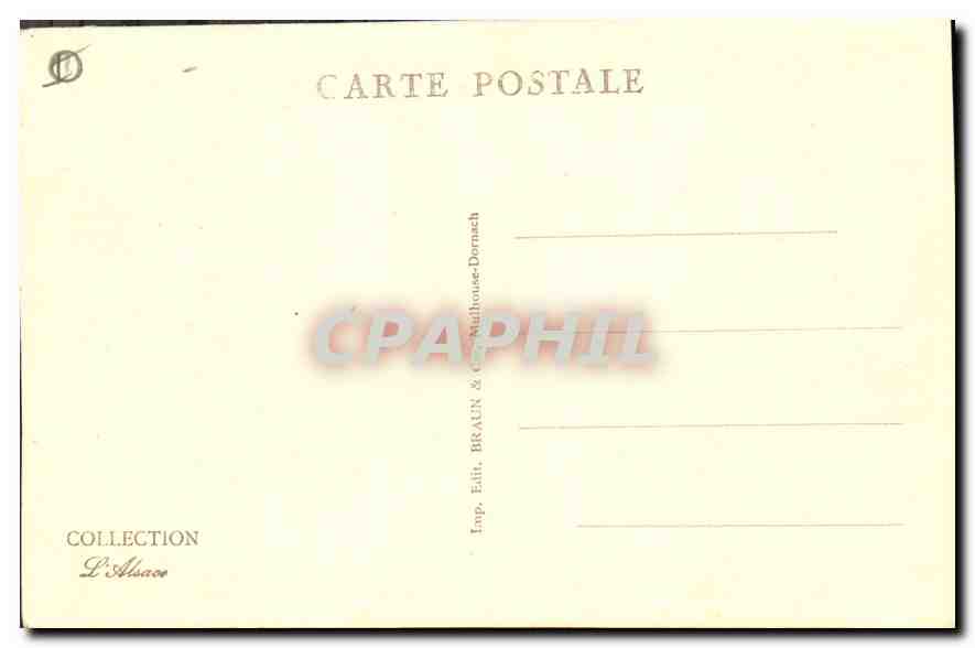 CPA Colmar Balcon Renaissance Commissariat de Police — Back