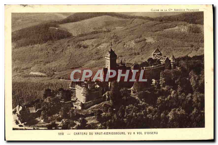 CPA Chateau du Haut Koenigsbourg vu a vol d'oiseau