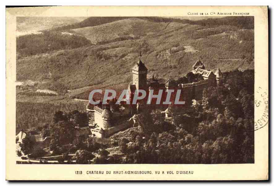 CPA Chateau du Haut Koenigsbourg vu a vol d'oiseau