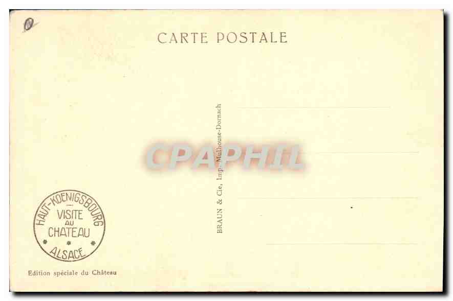 CPA Haut Koenigsbourg Entree principale — Rückseite