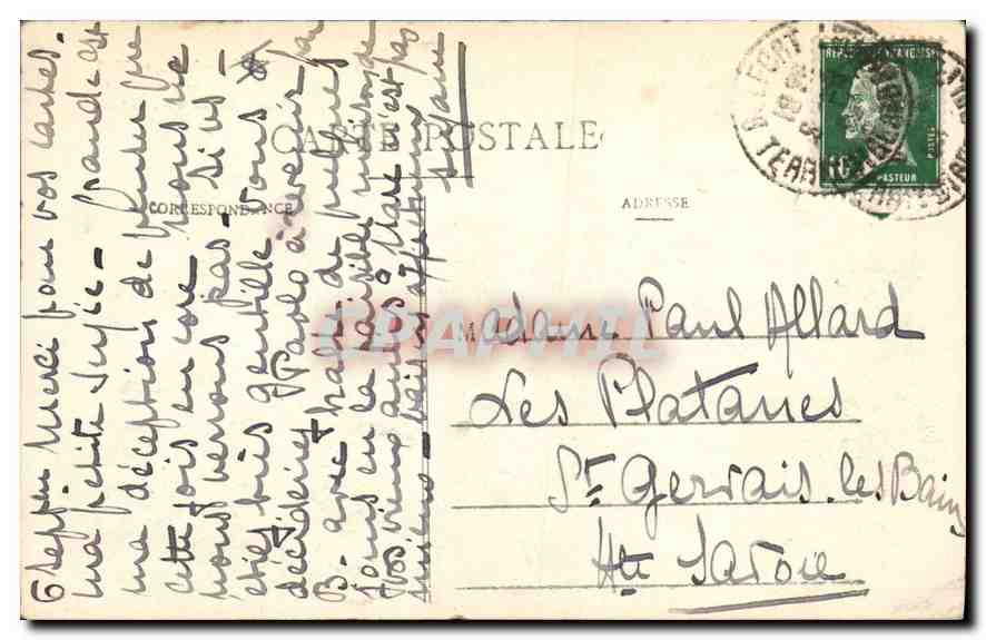 CPA Au Ballon d'Alsace Un coin Rocheux du Sommet — Rückseite