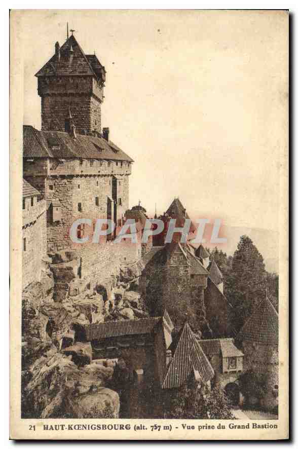 CPA Haut Koenigsbourg Vue Prise du Grand Bastion 