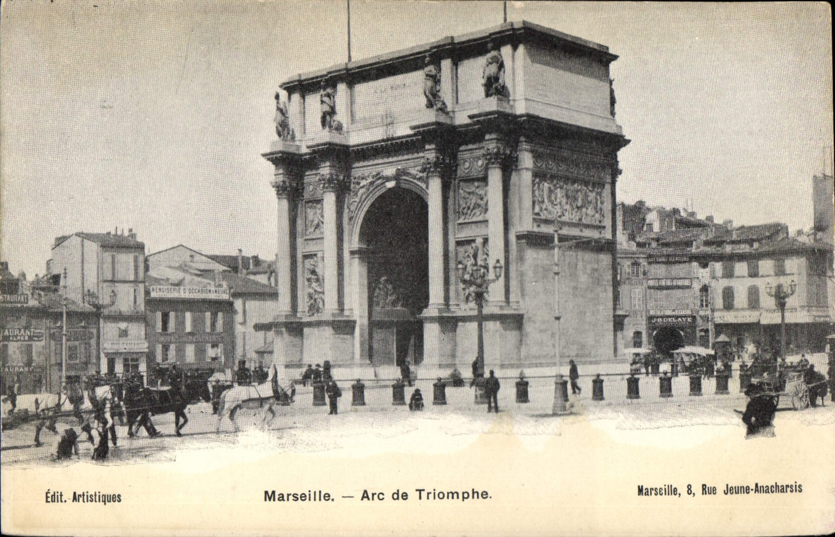 CPA Marseille Arc de Triomphe Marseille Rue Jeune Anacharsis 