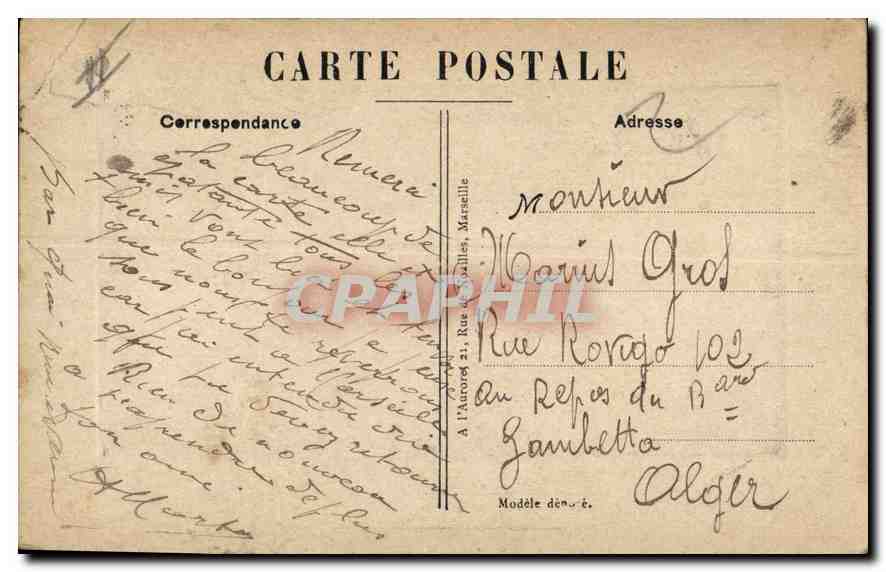 Marseille — L'Arc de Triomphe — éditeur non visible — Verso