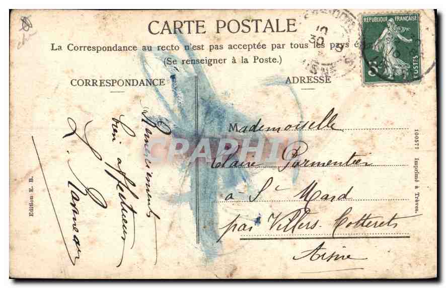 CPA Marseille L'Arc de Triomphe  — Verso