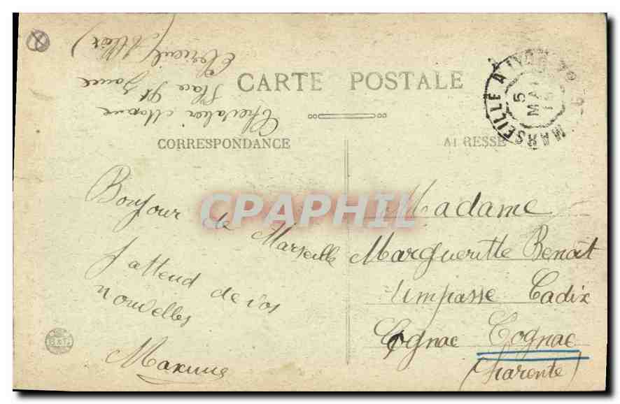 CPA Marseille L'Arc de Triomphe Place d'Aix BR  — Rückseite