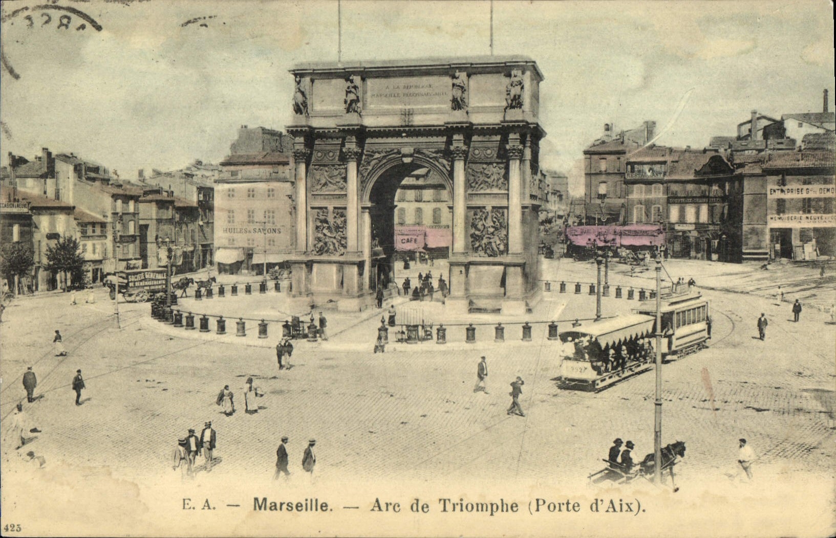 CPA Marseille Arc de Triomphe Porte d'Aix 