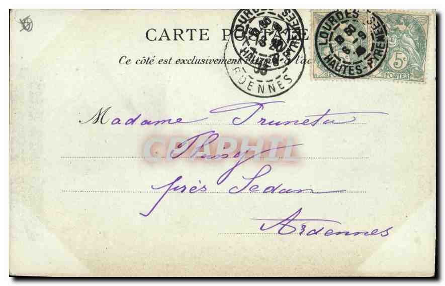 CPA Marseille La Porte d'Aix  — Verso