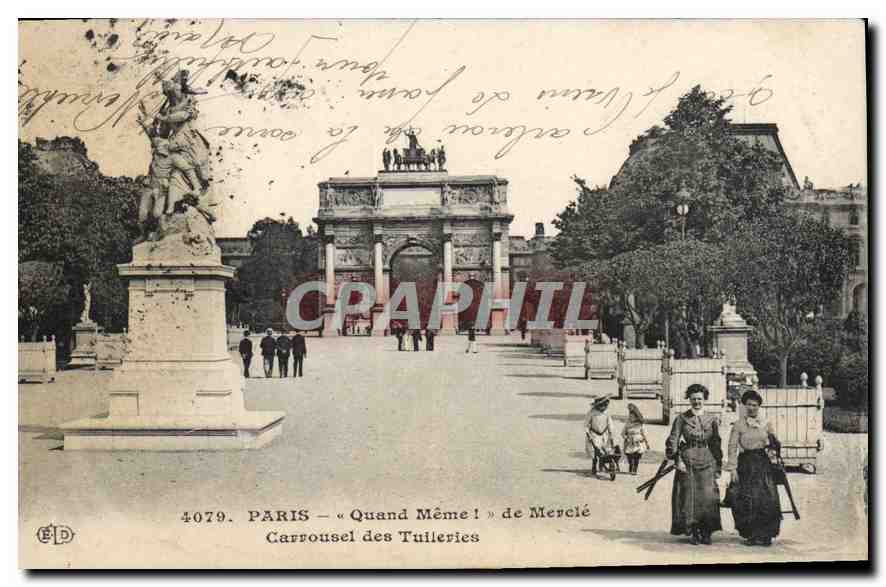 CPA Paris Quand Meme l'de Merele Carrousel des Carrousel des Tuileries 