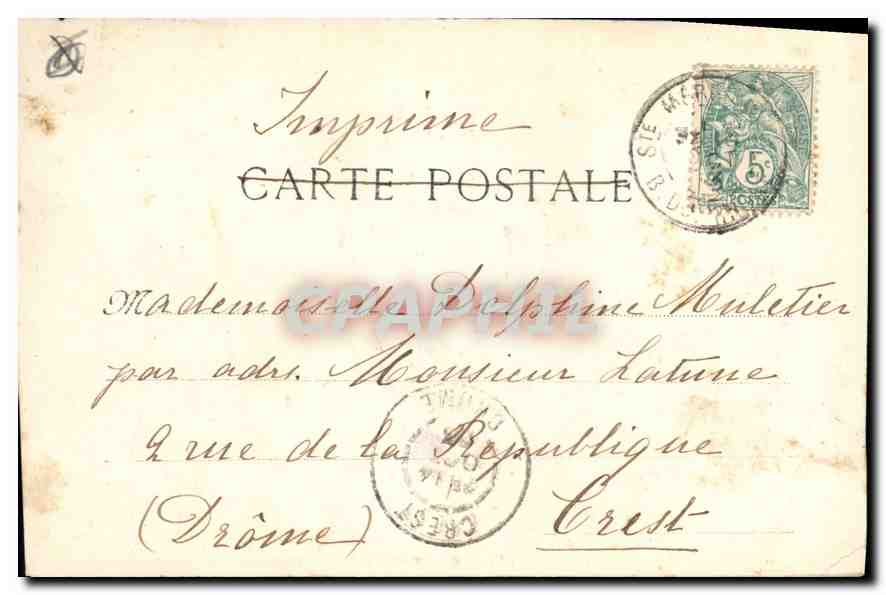 CPA Marseille La Porte d'Aix  — Verso