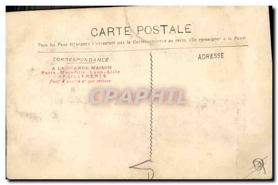 CPA Marseille L'Arc de Triomphe  — Verso