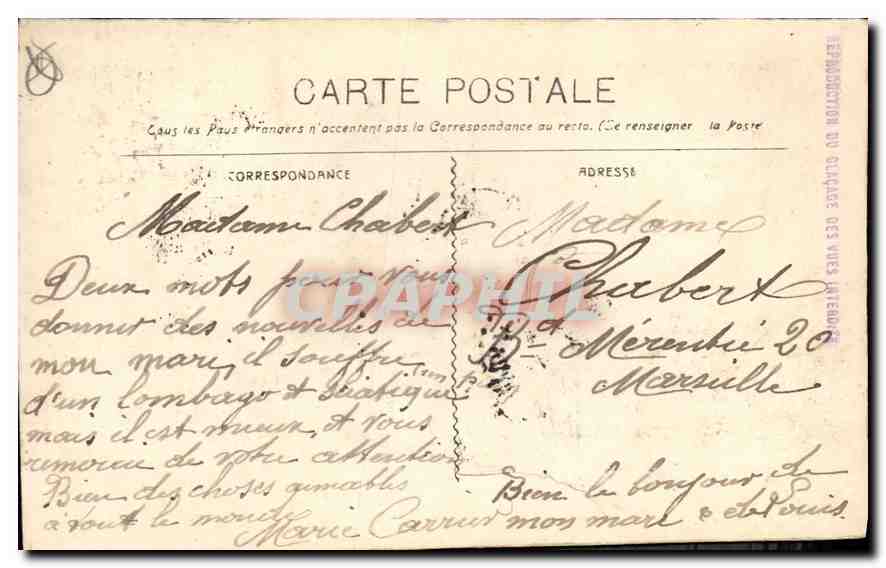 Marseille - La Porte d'Aix — éditeur Carte Michaud, n° 112 — Reverso