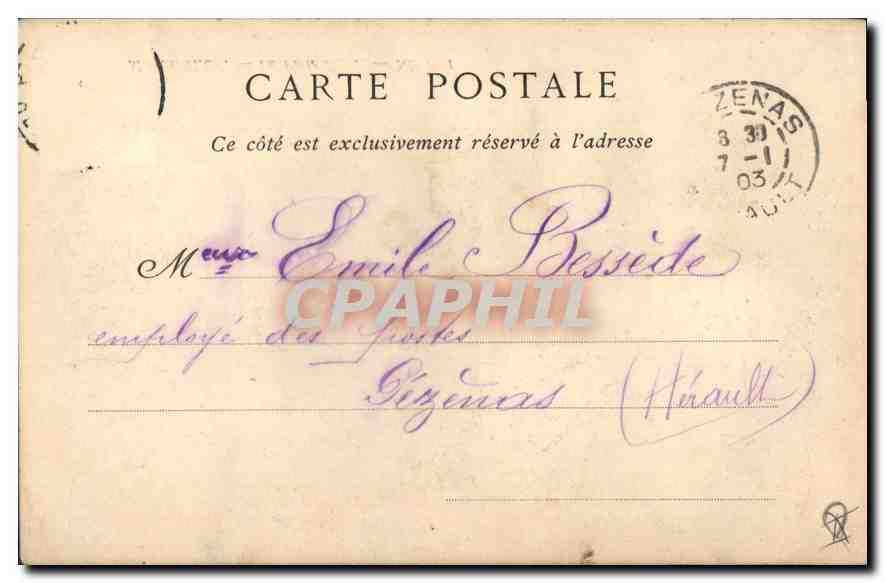 CPA Marseille La Porte d'Aix  — Verso