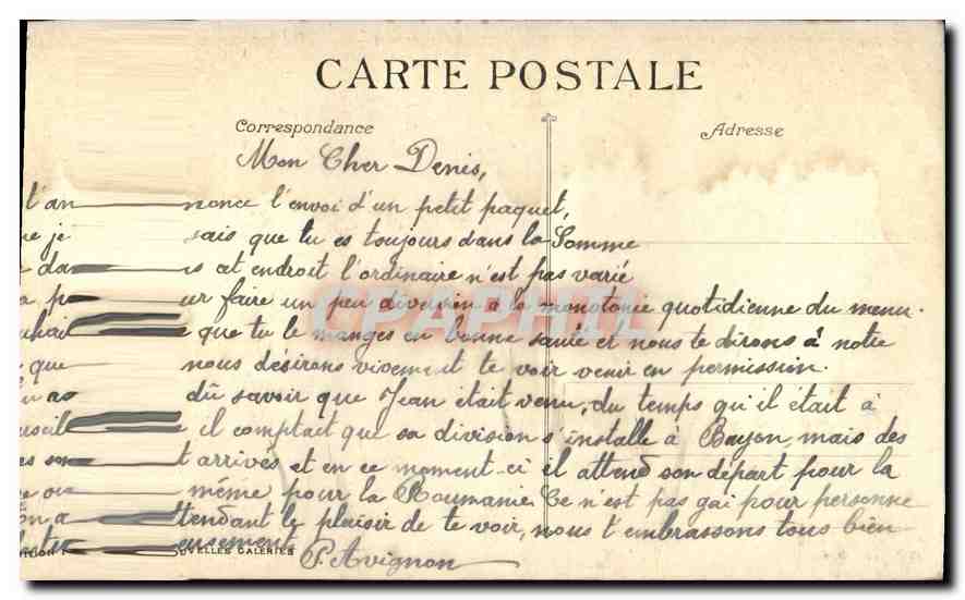 CPA Marseille La Porte d'Aix  — Rückseite