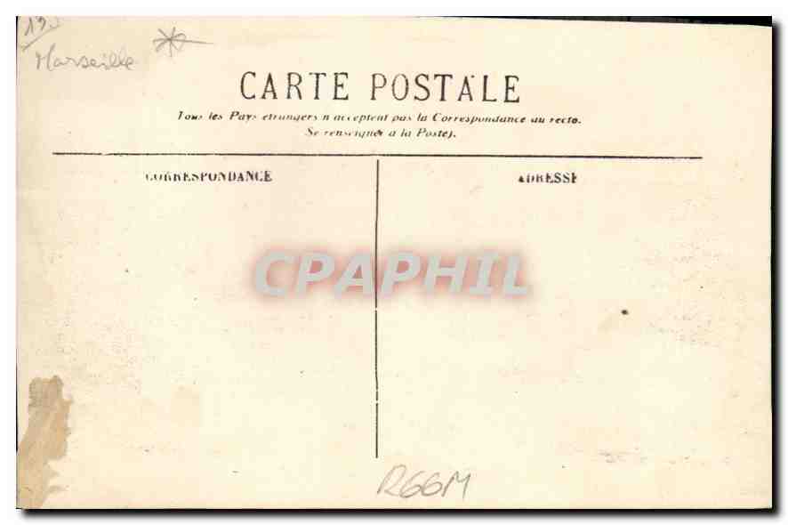 CPA Marseille Arc de Triomphe  — Verso