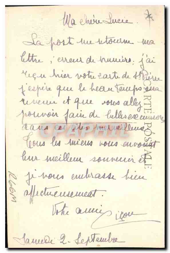 CPA Marseille Porte d'Aix Aix Gate Way  — Verso