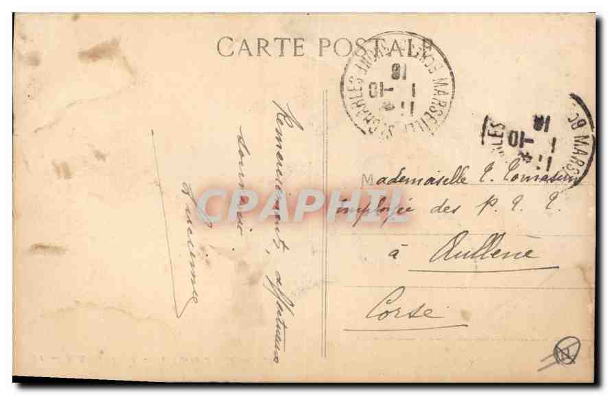 CPA Marseille La Porte d'Aix E L  — Rückseite