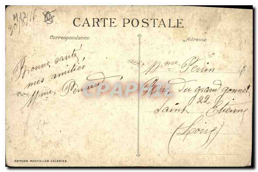 CPA Marseille La Porte d'Aix  — Verso