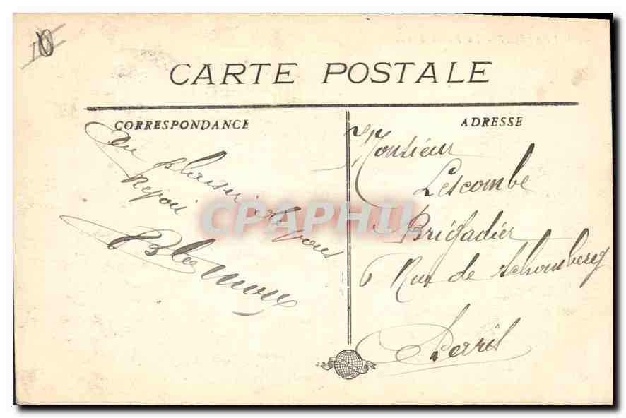 CPA Marseille La Porte d'Aix  — Verso