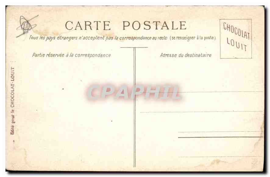 CPA Marseille La Place d'Aix et l'Arc de Triomphe  — Verso