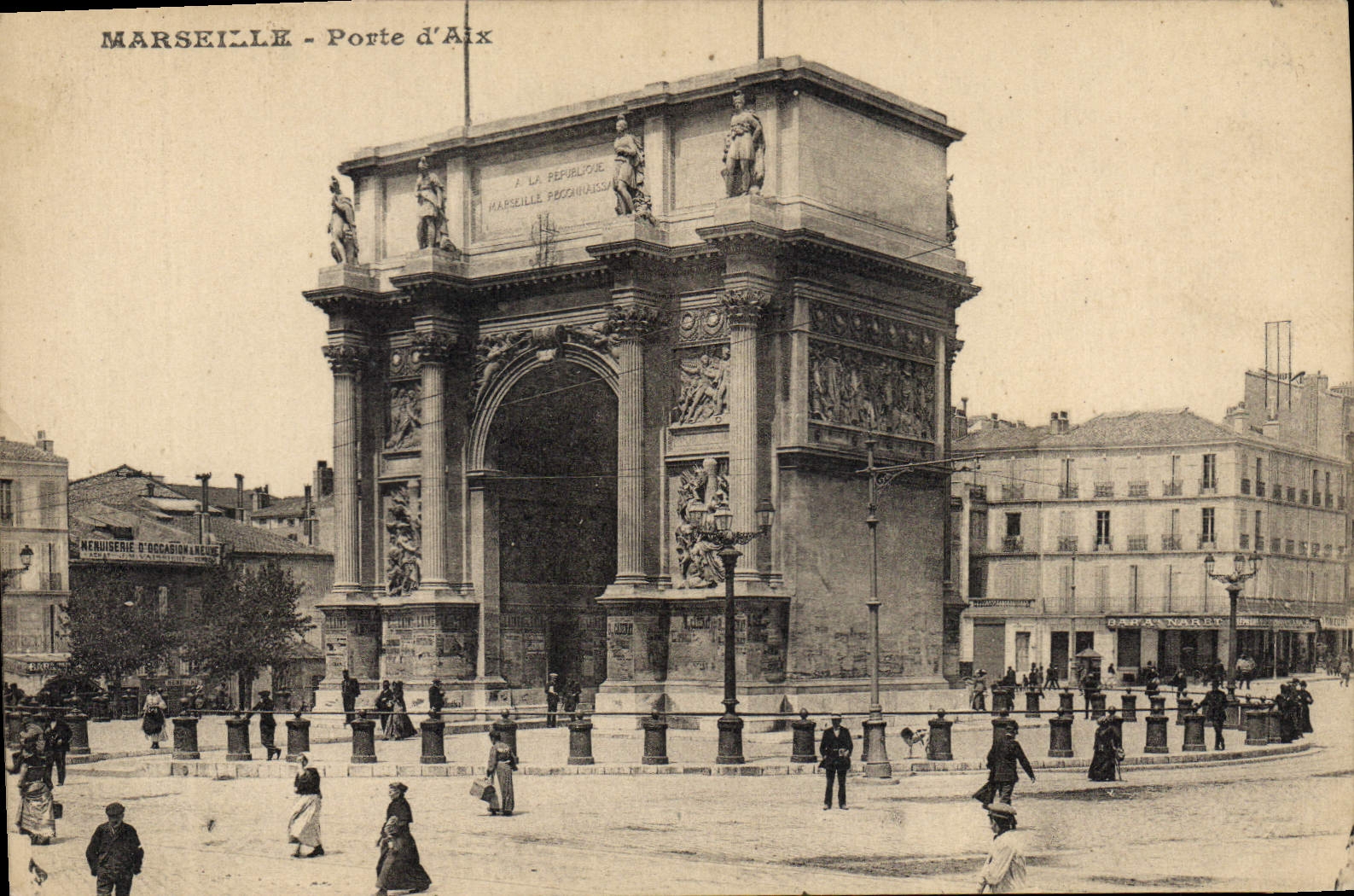 Marseille - Porte d'Aix — Arc de triomphe dédié à la République — éditeur non identifié