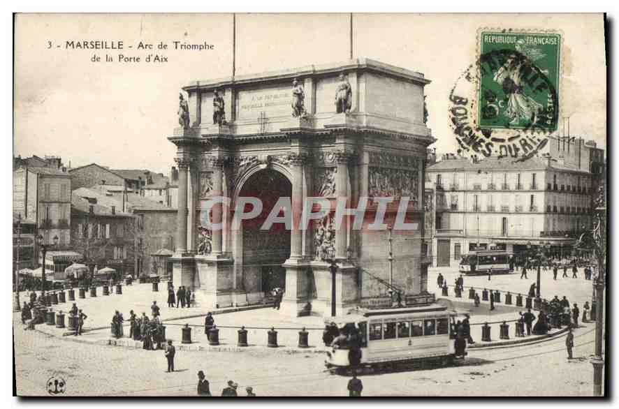 CPA Marseille Arc de Triomphe de La Porte d'Aix 