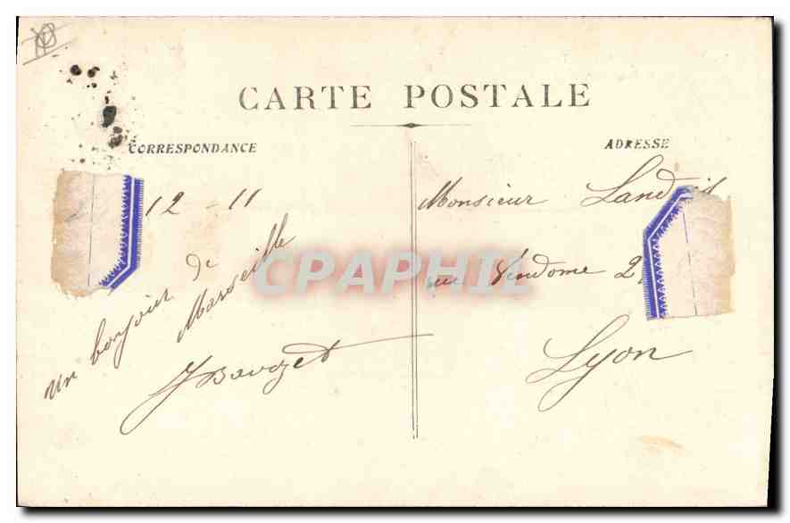 CPA Marseille Arc de Triomphe de La Porte d'Aix  — Verso