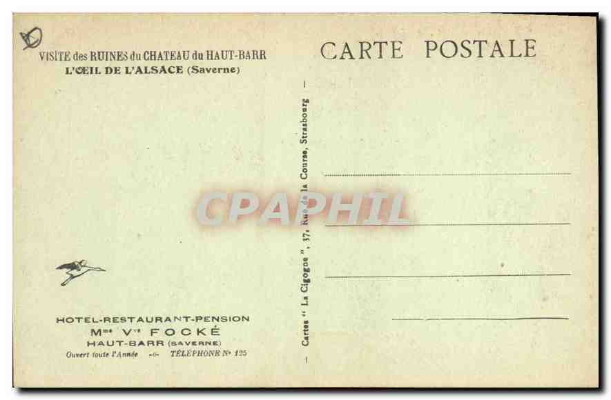 CPA Le Haut Barr L'entree par le sentier des Pietons — Rückseite