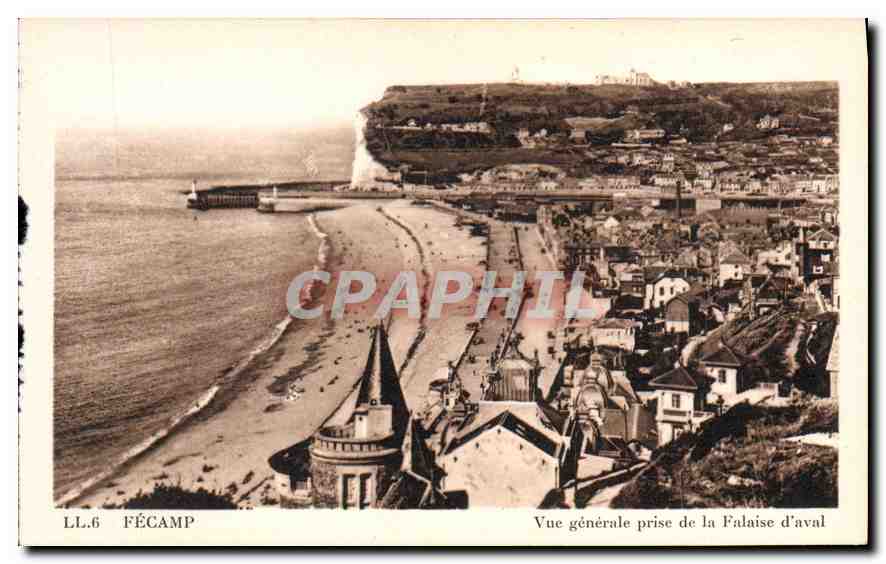 CPA Fecamp Vue Generale Prise de la Falaise d'aval 