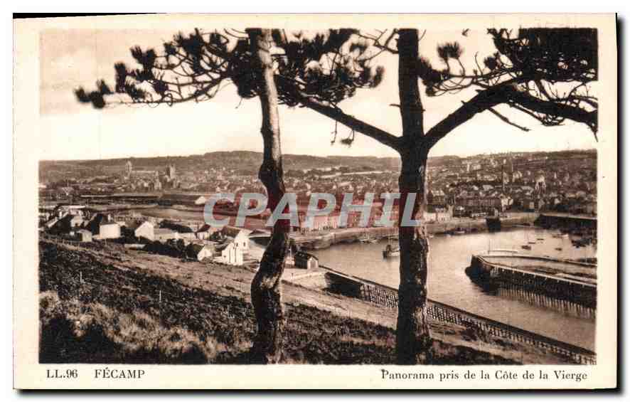 CPA Fecamp Panorama Pris de la Cote de la Vierge 