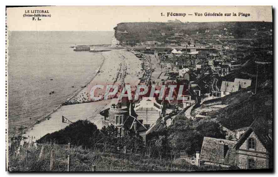 CPA Fecamp Vue Generale sur la Plage 