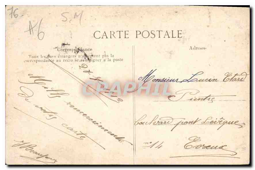 CPA La Benedictine a Fecamp Vue Generale Prise du Square  — Rückseite