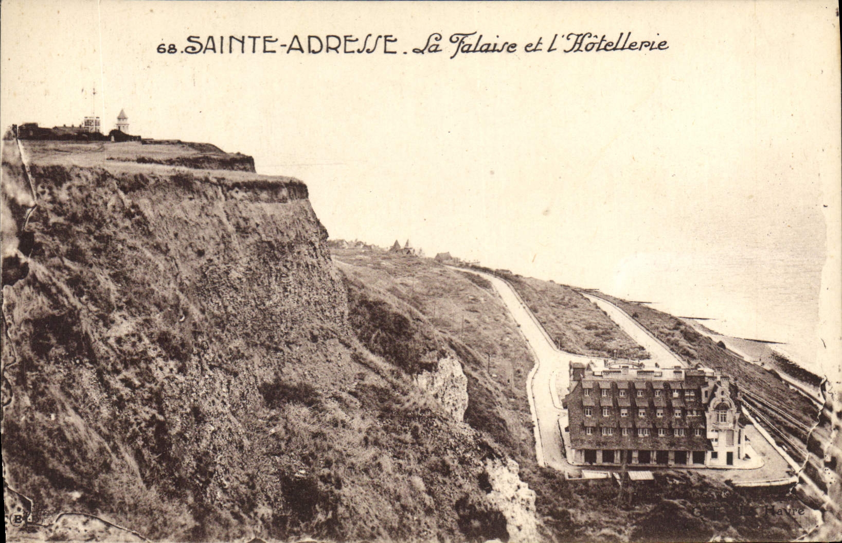 CPA Sainte Adresse La Falaise et l'Hotellerie 