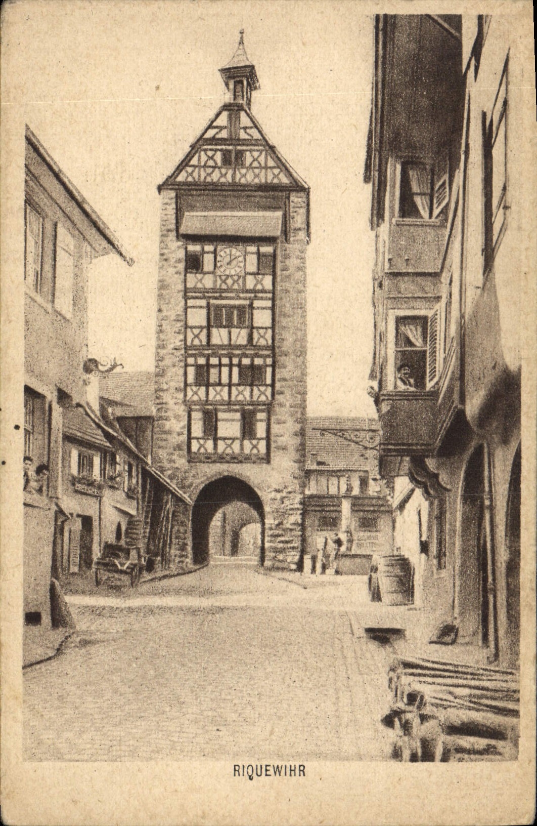 Riquewihr — Tour de l'horloge — Édition J.-B. Jung et Cie, Colmar, n° 23