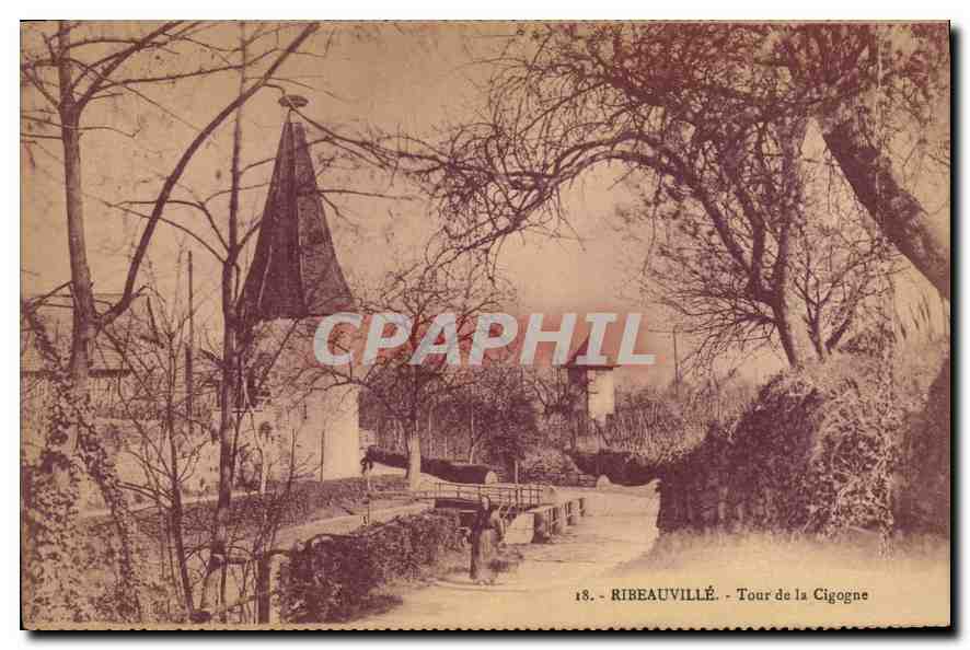 CPA Ribeauvlle Tour de la Cigogne 