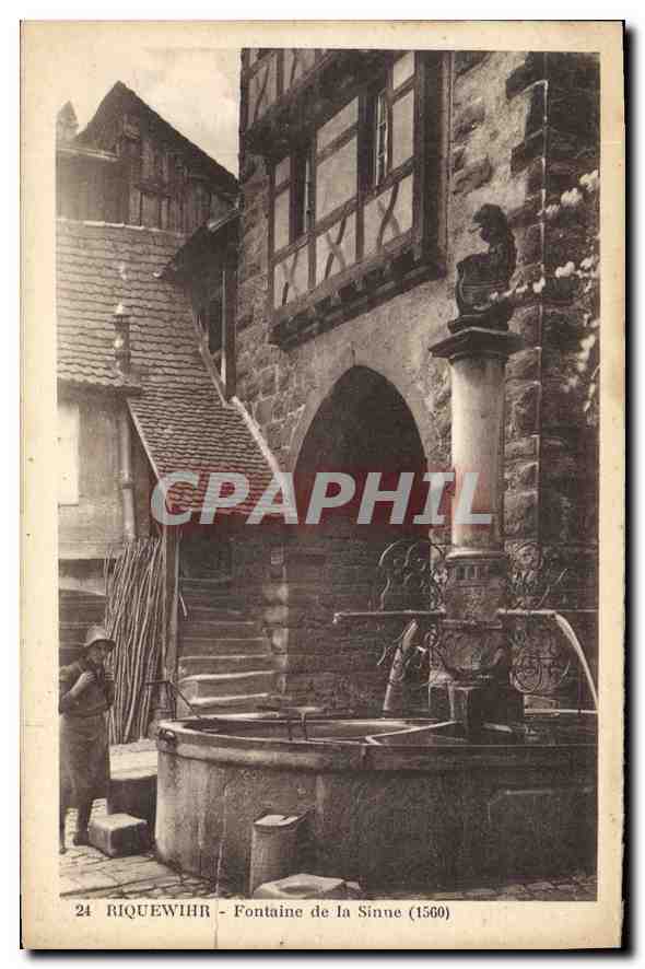 CPA Riquewihr Fontaine de la Sinue 