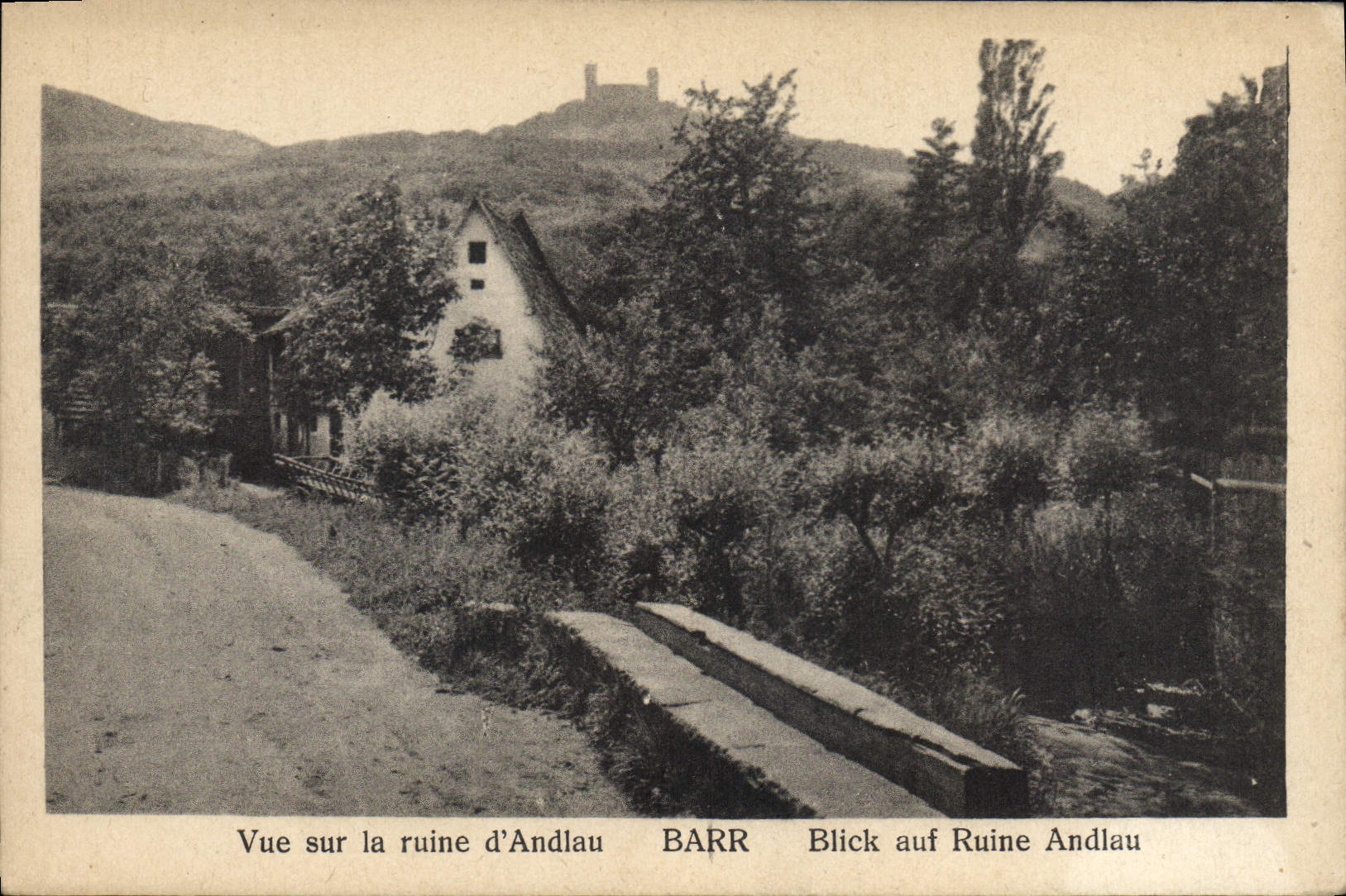Vue sur la ruine d'Andlau — Barr — éditeur BARR