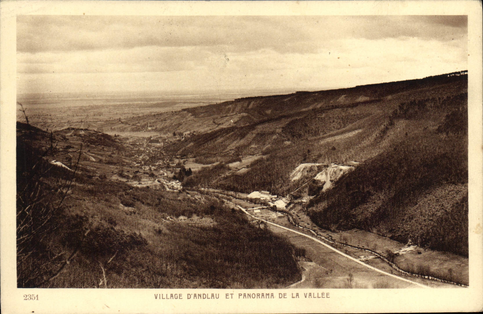 CPA Village d'Andlau et Panorama de la Vallee 