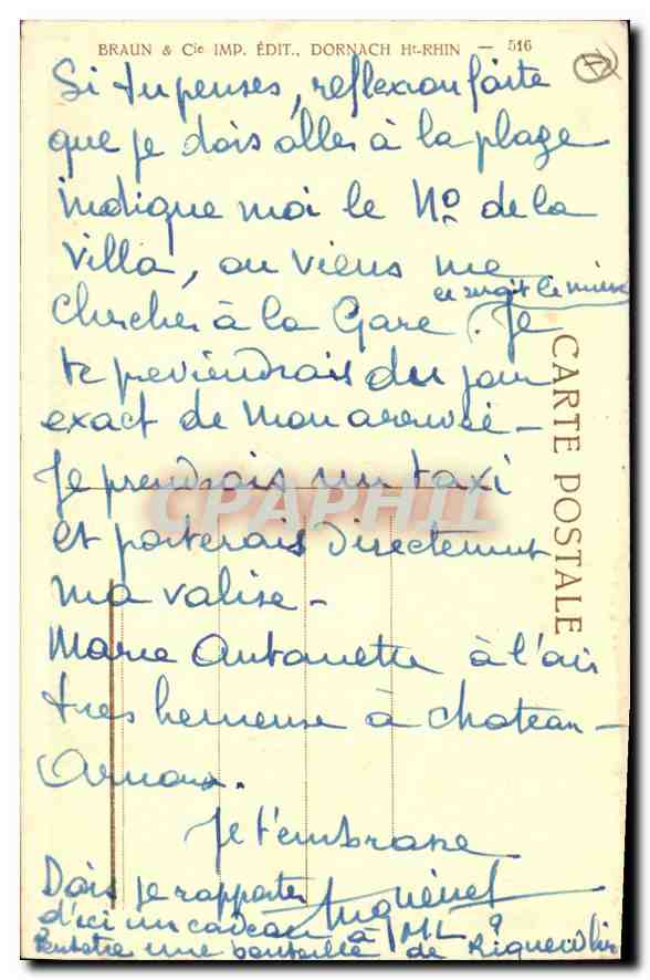 CPA Riquewihr Puits de Maison Kiener  — Rückseite