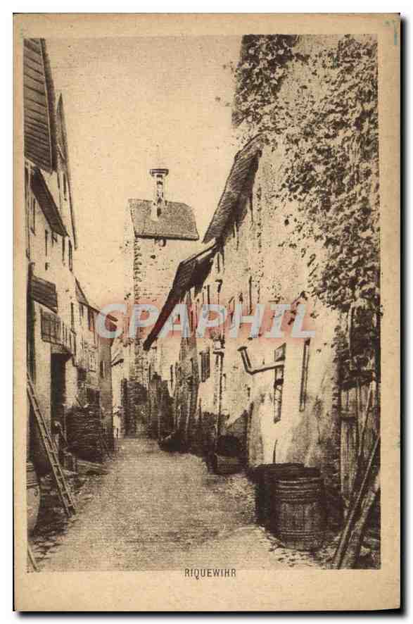 Riquewihr — enge Straße zwischen alten Häusern — Edition J.-B. Inse et Cie, Commar, Nr. 25