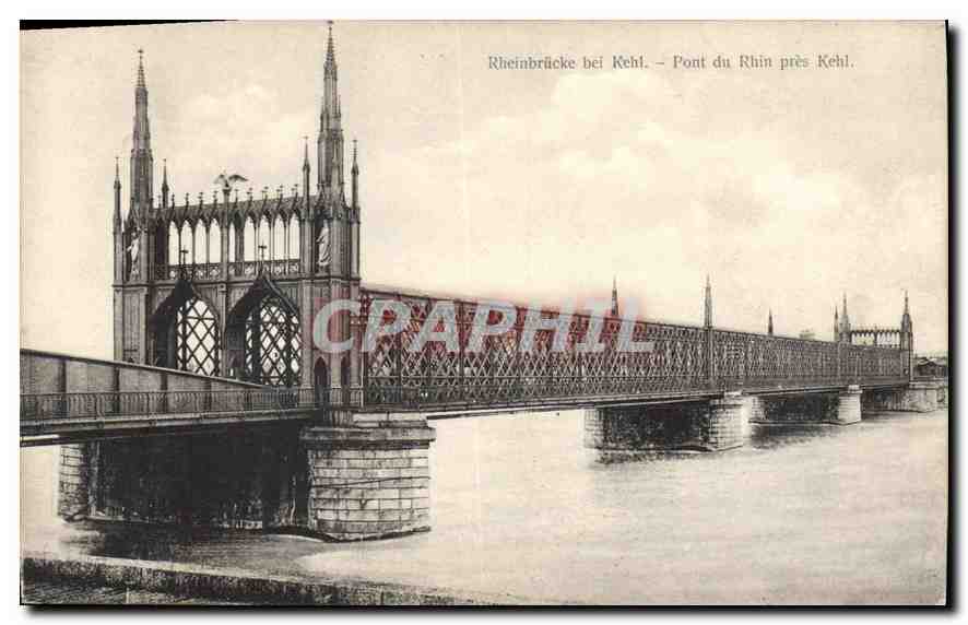 CPA Rheinbrucke bei Kehl Pont du Rhin Pres Kehl 