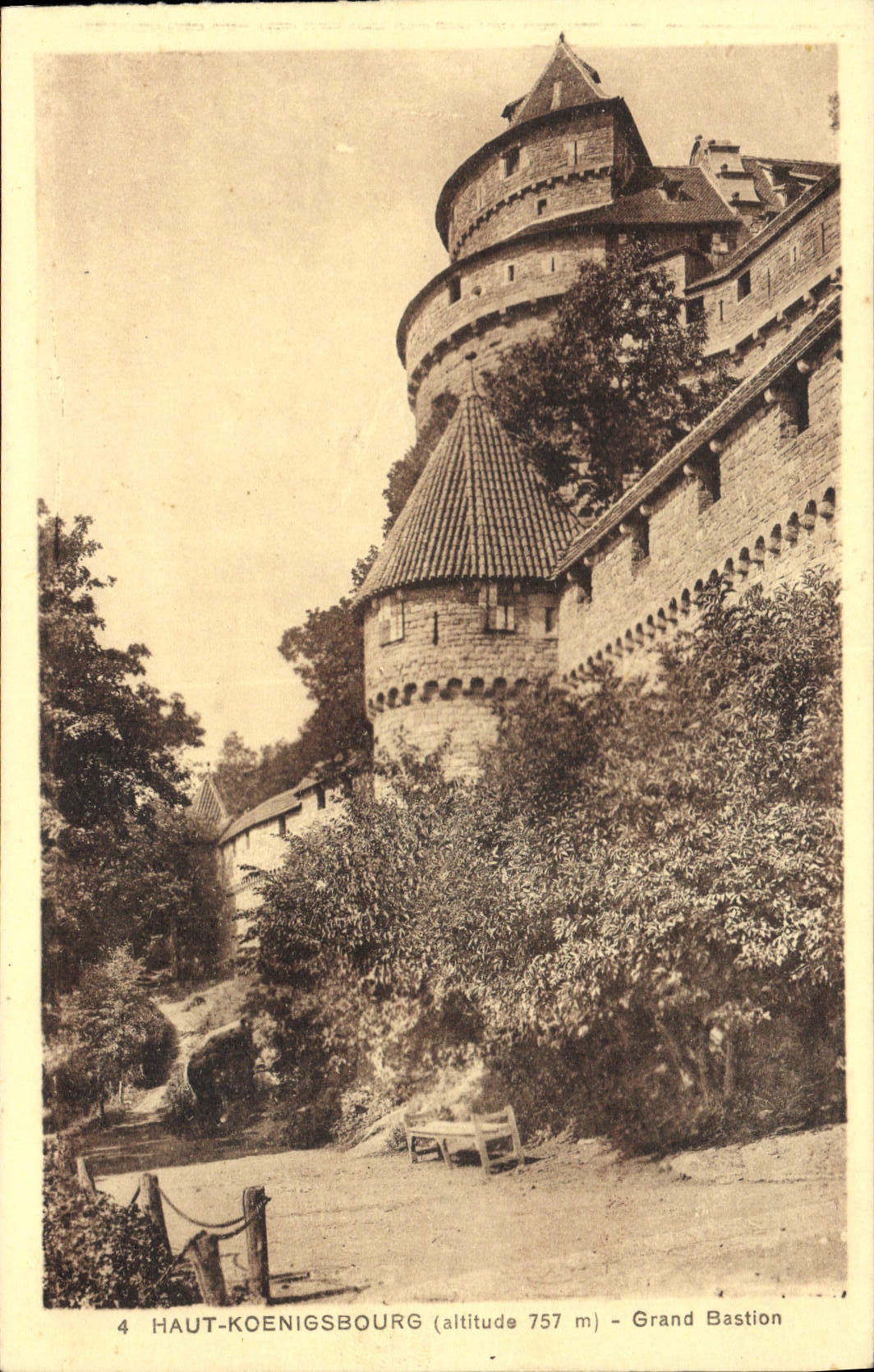 CPA Haut Koenigsbourg Grand Bastion 