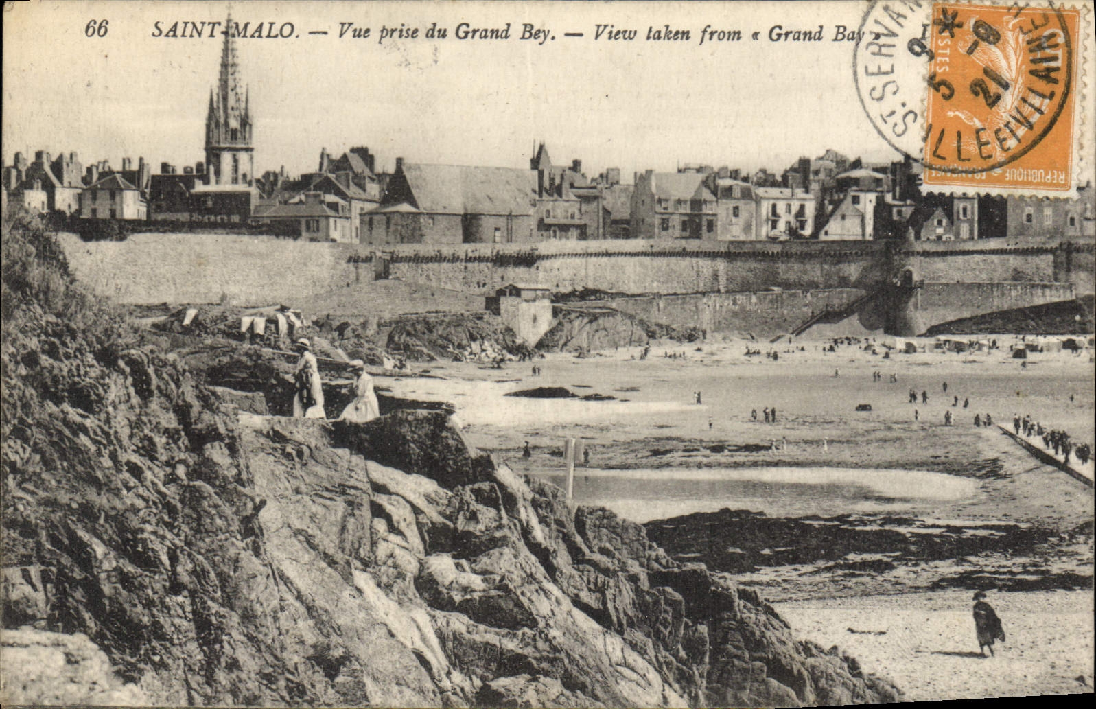 SAINT-MALO — Vue prise du Grand Bey — Imp. Lévy Fils & Cie, Paris, n°66