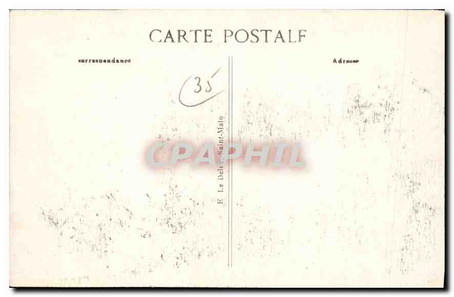 CPA Saint Malo Perspective sur la Grande Plage le Casino et Parame  — Verso